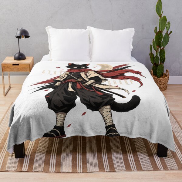 Item preview, Black Cat Ronin Samurai Stay Sharp designed and sold by WelLarsDigitals.