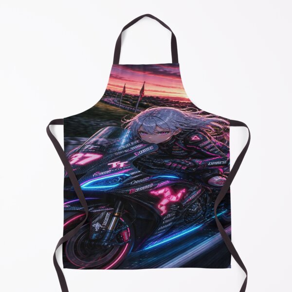 Item preview, Cyberpunk Anime Girl Racer - Isle of Man TT Road Racing designed and sold by JMAVILA ART.