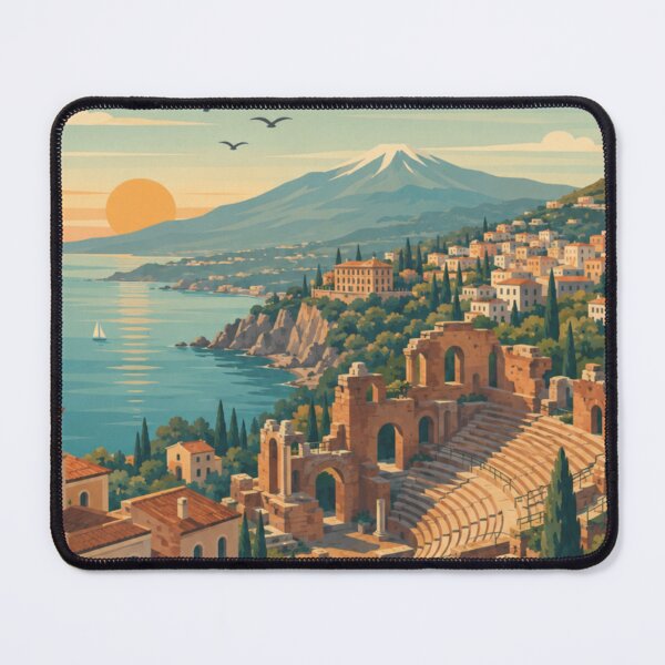 Item preview, Taormina Sicily Travel Print designed and sold by MatthewHeights.
