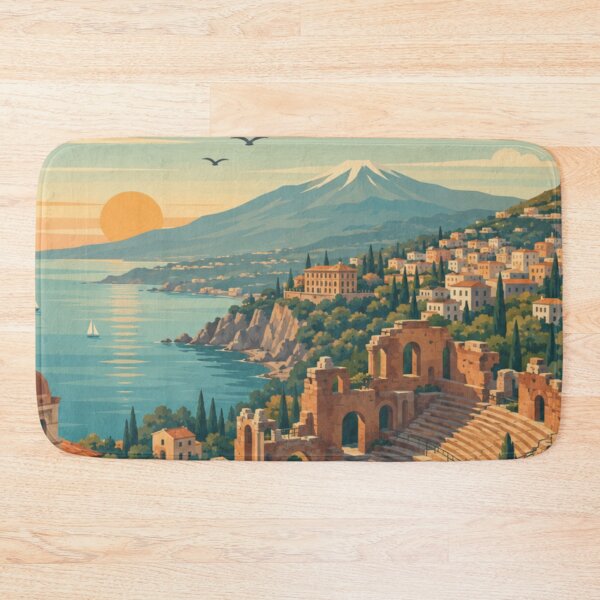 Item preview, Taormina Sicily Travel Print designed and sold by MatthewHeights.
