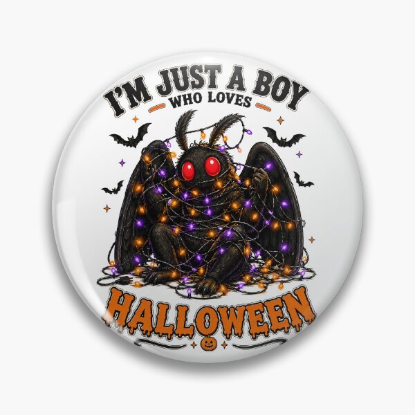 Item preview, ⭐ CRYPT OR TREAT COLLECTION - CRYPTID - MOTHMAN TANGLED IN HALLOWEEN LIGHTS - BOY - Point Pleasant, West Virginia USA designed and sold by WheelieGdArt.