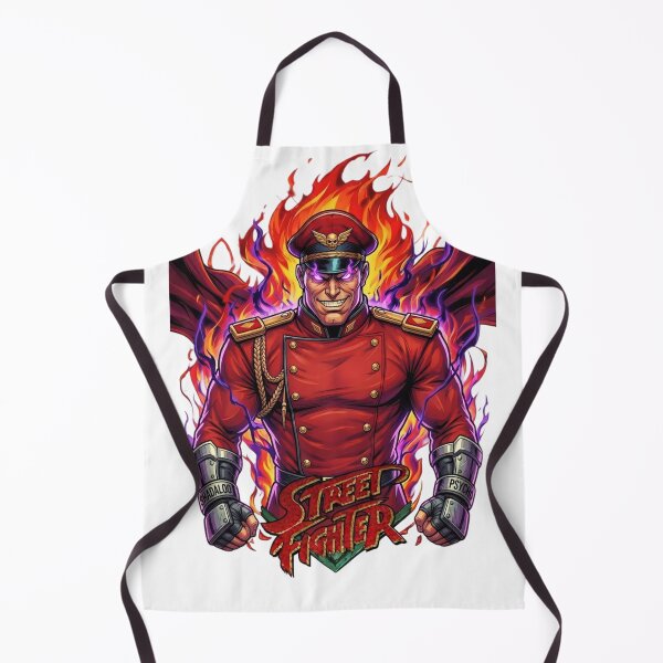 Item preview, M Bison Street Fighter Psycho Power Flames Red Military Outfit Fan Art designed and sold by Alaric4you.