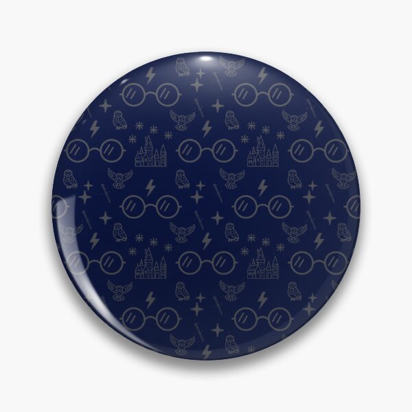 Item preview, Magic School Line Art Seamless Pattern Dark Blue designed and sold by Tiny Nest Studio.