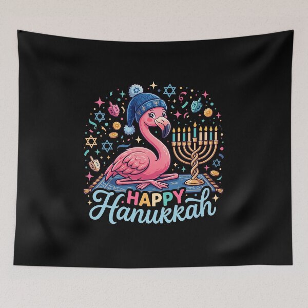 Item preview, Flamingo Celebrating Hanukkah designed and sold by domostore.