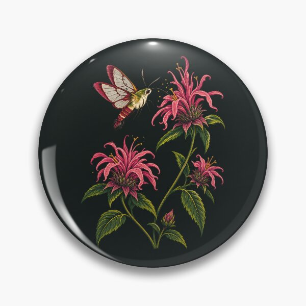 Item preview, Clearwing Moth and Wild Bergamot designed and sold by VoyteksDesigns.