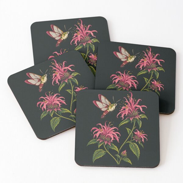 Item preview, Clearwing Moth and Wild Bergamot designed and sold by VoyteksDesigns.