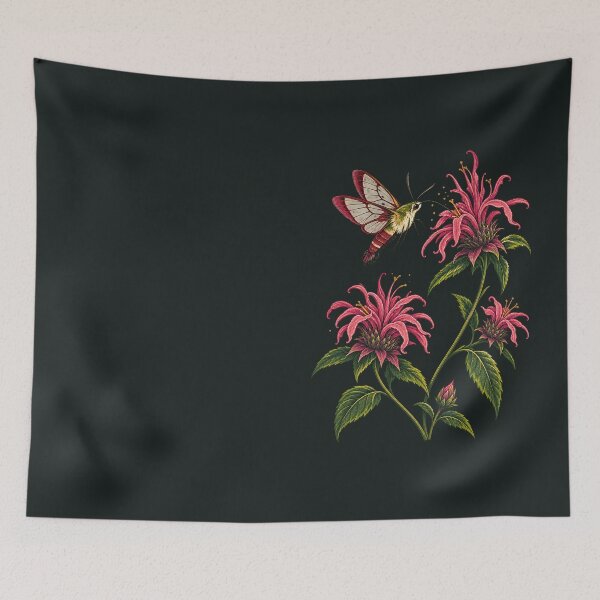 Item preview, Clearwing Moth and Wild Bergamot designed and sold by VoyteksDesigns.