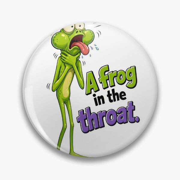 Item preview, A Frog in the Throat – Literal Idiom Cartoon designed and sold by Halbeskilo.