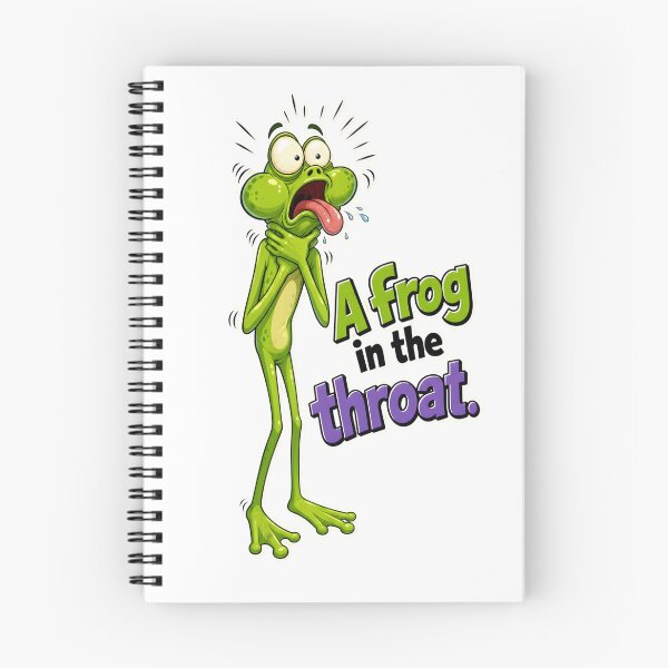 Item preview, A Frog in the Throat – Literal Idiom Cartoon designed and sold by Halbeskilo.