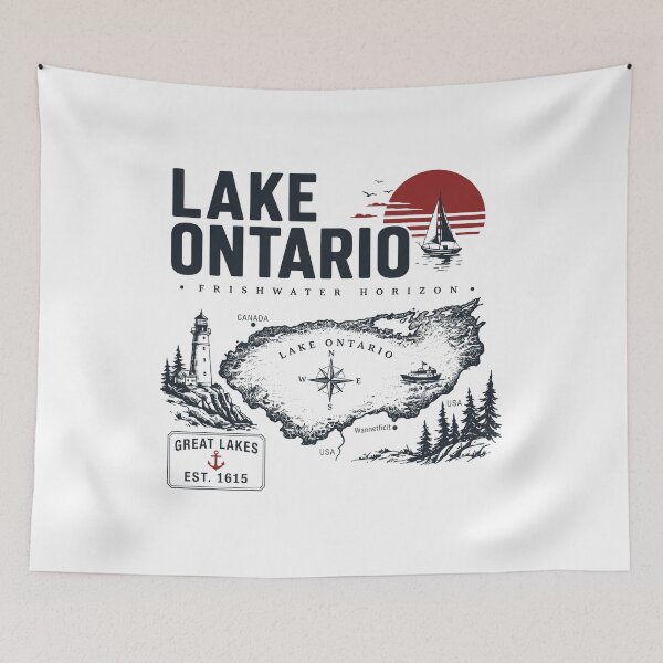 Item preview, Lake Ontario - Freshwater Horizon - Great Lakes - Est. 1615 - Toronto - Rochester designed and sold by onlytiggokk.