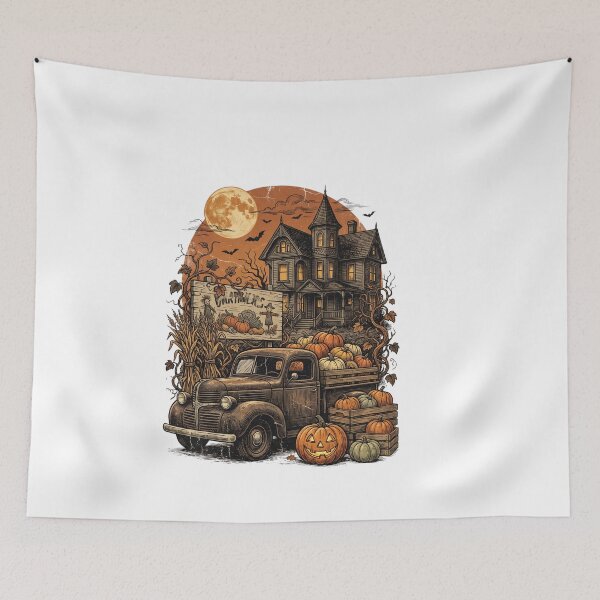 Item preview, Jack-o-Lantern Haunted Village Scene designed and sold by Tee Studio.
