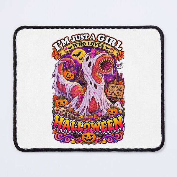 Item preview, ⭐ CRYPT OR TREAT COLLECTION - CRYPTID - MONGOLIAN DEATH WORM IN GHOST COSTUME - GIRL - Gobi Desert - Mongolia & China designed and sold by WheelieGdArt.