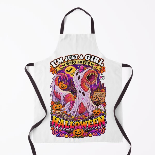 Item preview, ⭐ CRYPT OR TREAT COLLECTION - CRYPTID - MONGOLIAN DEATH WORM IN GHOST COSTUME - GIRL - Gobi Desert - Mongolia & China designed and sold by WheelieGdArt.