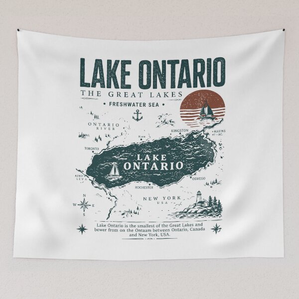 Item preview, Lake Ontario - The Great Lakes - Freshwater Sea - New York USA - Toronto - Rochester - Kingston - Oswego designed and sold by onlytiggokk.