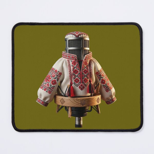 Item preview, Ukrainian Voice Studio Microphone in Vyshyvanka Art designed and sold by CreativeArtistL.