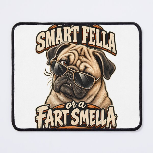 Item preview, Are You A Smart Fella T-Shirt, Funny Pug Lover Gift, Sarcastic Dog Humor Graphic Tee, Goofy Pet Owner Joke Shirt designed and sold by OUICHA.