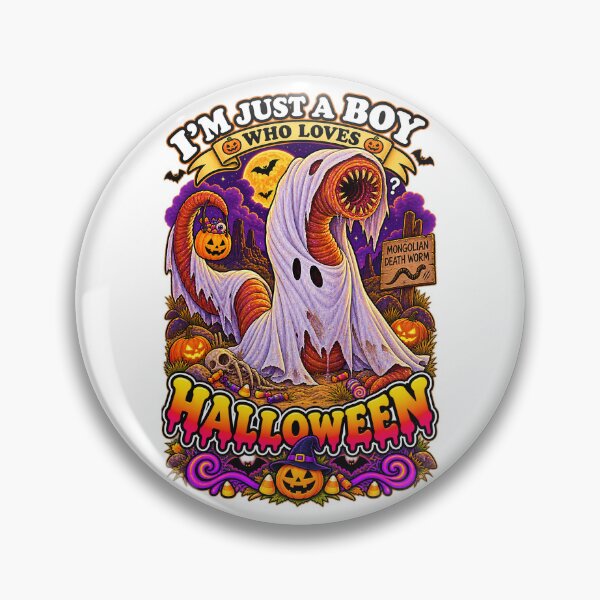Item preview, ⭐ CRYPT OR TREAT COLLECTION - CRYPTID - MONGOLIAN DEATH WORM IN GHOST COSTUME - BOY - Gobi Desert - Mongolia & China designed and sold by WheelieGdArt.