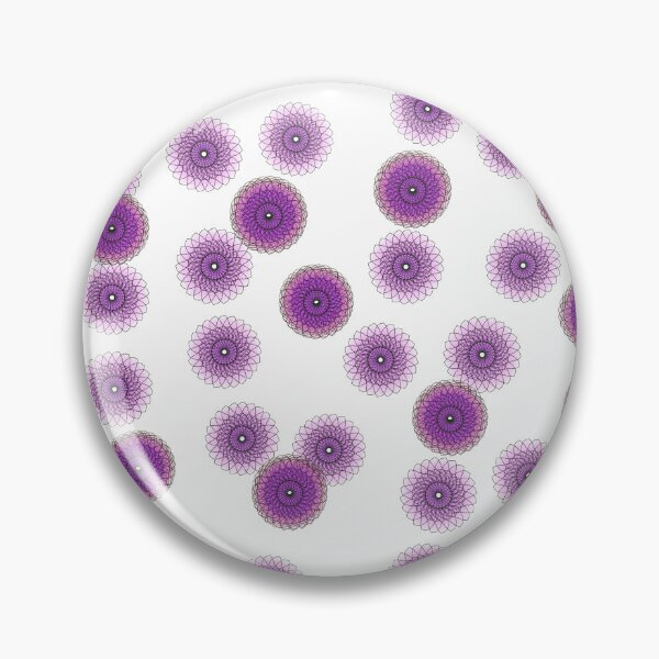 Item preview, Purple Floral Mandalas Scattered Across White designed and sold by design2xstudio.