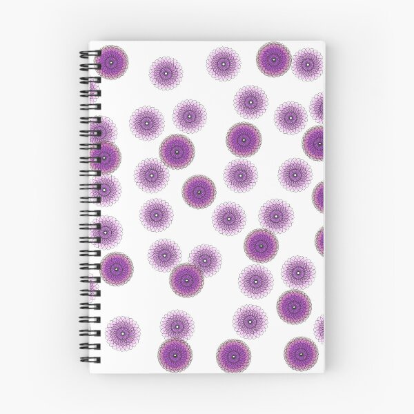 Item preview, Purple Floral Mandalas Scattered Across White designed and sold by design2xstudio.
