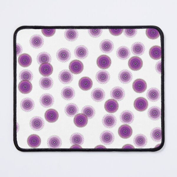 Item preview, Purple Floral Mandalas Scattered Across White designed and sold by design2xstudio.