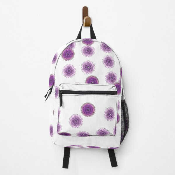 Item preview, Purple Floral Mandalas Scattered Across White designed and sold by design2xstudio.