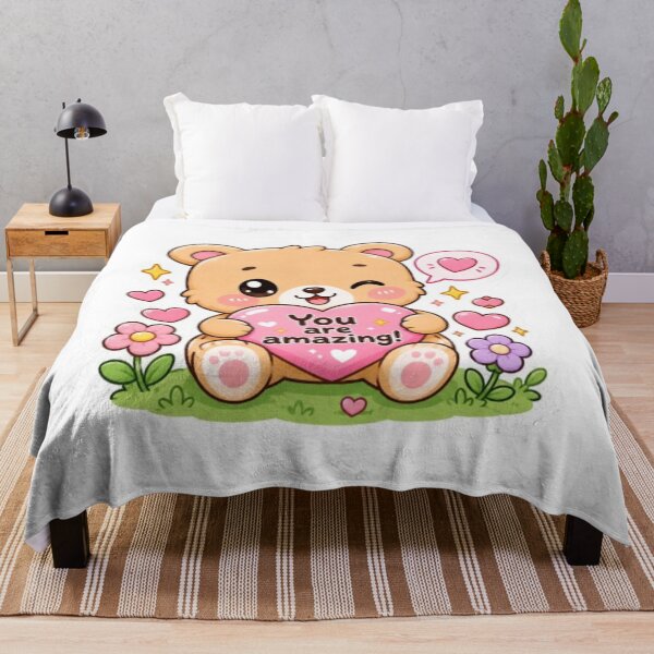 Item preview, Cute Kawaii Bear Sticker | You Are Amazing | Pastel Inspirational Sticker designed and sold by Vegasstickers.
