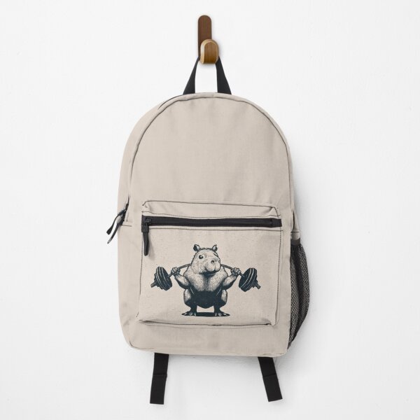 Item preview, Capybara lifting weights in gym designed and sold by anytka.