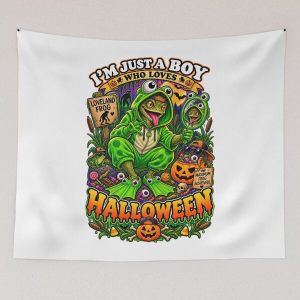 Item preview, ⭐ CRYPT OR TREAT COLLECTION - CRYPTID - LOVELAND FROG IN FROG COSTUME - HOODED FROG ONESIES - BOY - LOVELAND OHIO CRYPTID designed and sold by WheelieGdArt.