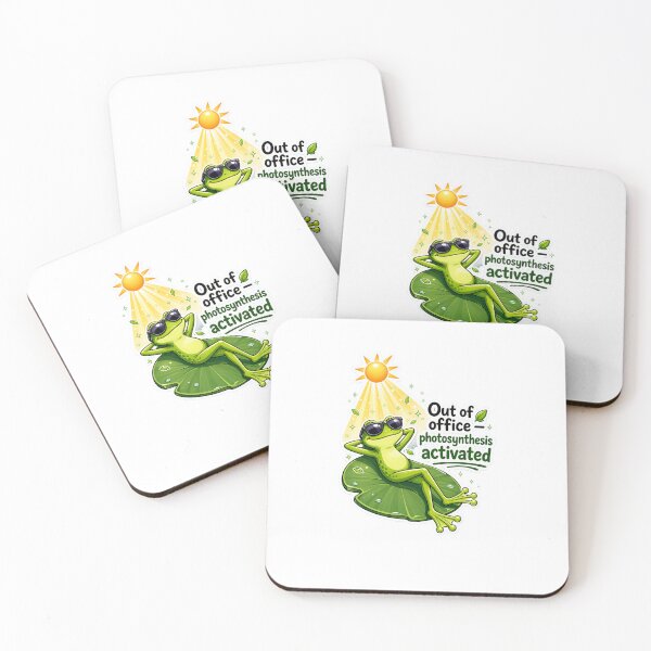 Item preview, Out of Office – Photosynthesis Activated Frog Cartoon designed and sold by Halbeskilo.