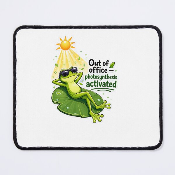 Item preview, Out of Office – Photosynthesis Activated Frog Cartoon designed and sold by Halbeskilo.