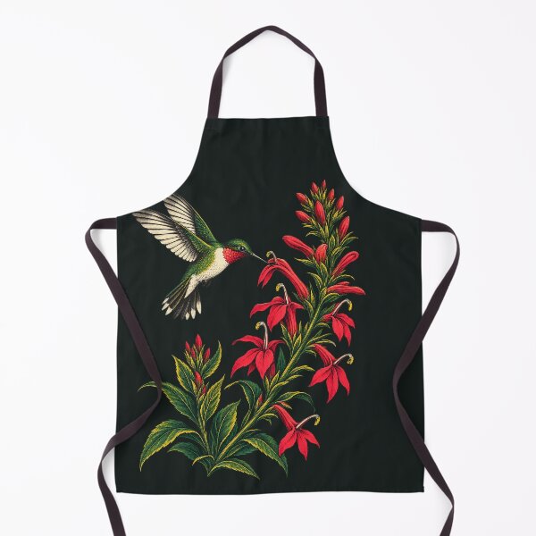Item preview, Ruby Throated Hummingbird and Cardinal Flower designed and sold by VoyteksDesigns.