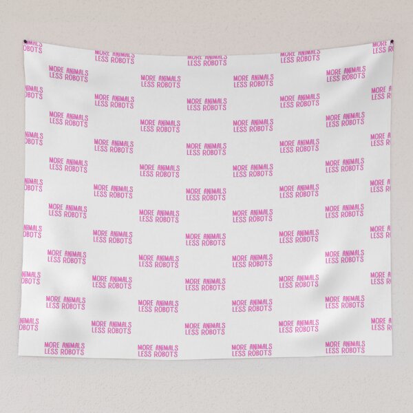 Item preview, More animals, less robots (Pink) designed and sold by hazywares.