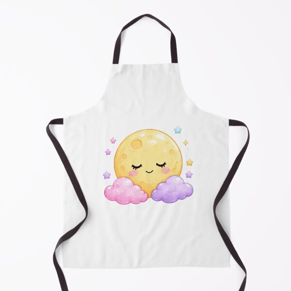 Item preview, Cute Full Moon Face with Pastel Clouds designed and sold by MySthore.
