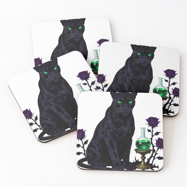Item preview, Gothic Panther Arsenic Flask designed and sold by IllumeInk.