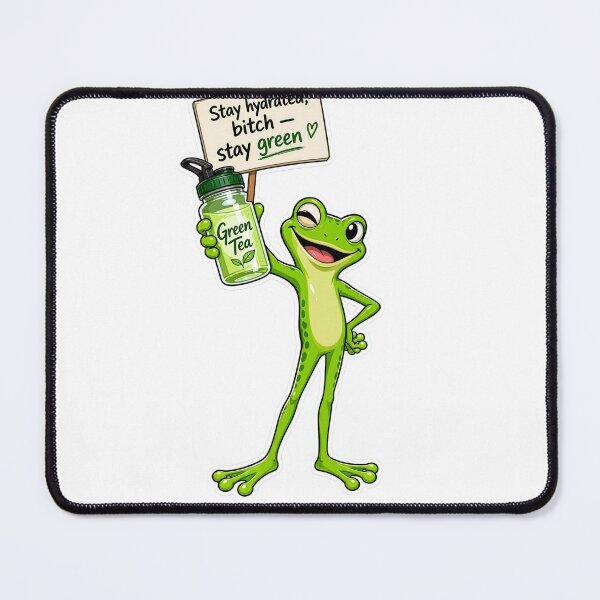 Item preview, Stay Hydrated Stay Green – Sassy Frog Cartoon designed and sold by Halbeskilo.
