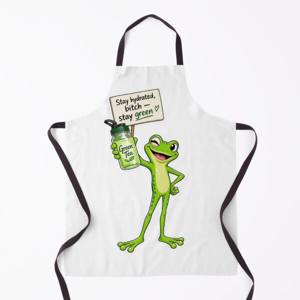 Item preview, Stay Hydrated Stay Green – Sassy Frog Cartoon designed and sold by Halbeskilo.