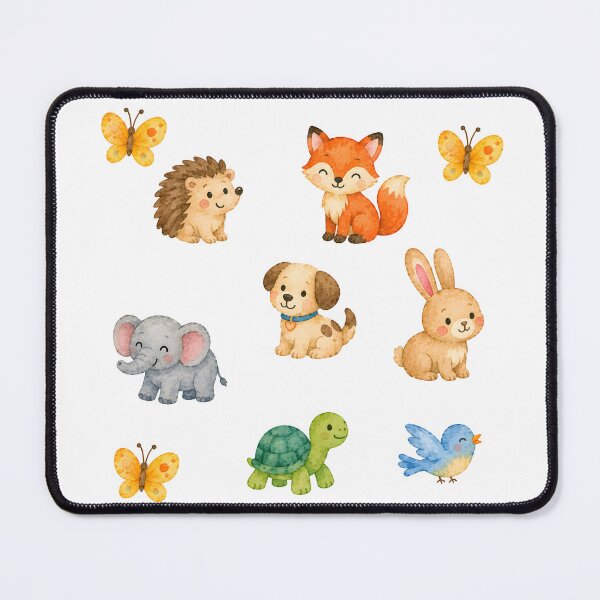 Item preview, Cute Woodland Animals & Butterflies Watercolor Clipart designed and sold by trendspatterns.