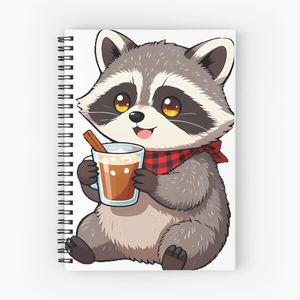 Item preview, Cute Raccoon Barista with Iced Chai Tea Latte Icon designed and sold by pumsquare.