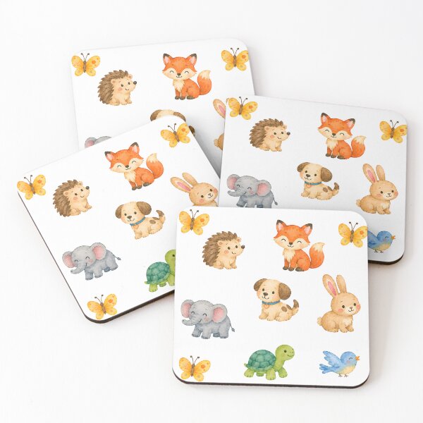 Item preview, Cute Woodland Animals & Butterflies Watercolor Clipart designed and sold by trendspatterns.