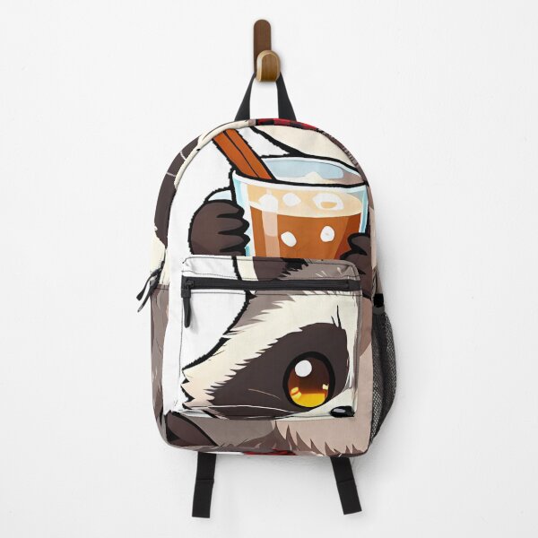 Item preview, Cute Raccoon Barista with Iced Chai Tea Latte Icon designed and sold by pumsquare.