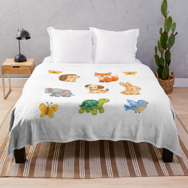 Item preview, Cute Woodland Animals & Butterflies Watercolor Clipart designed and sold by trendspatterns.