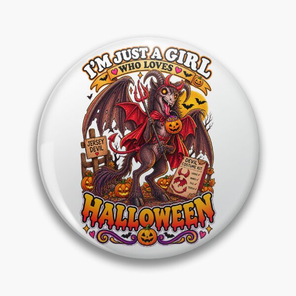 Item preview, ⭐ CRYPT OR TREAT COLLECTION - CRYPTID - JERSEY DEVIL IN DEVIL COSTUME - GIRL - New Jersey Pine Barrens designed and sold by WheelieGdArt.