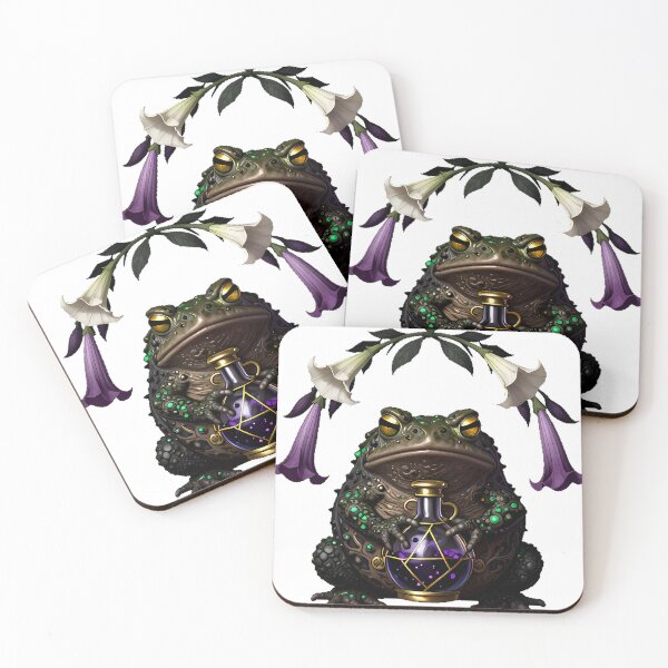 Item preview, Gothic Toad Datura Flask designed and sold by IllumeInk.