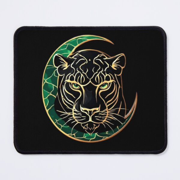 Item preview, Elegant Black Panther & Crescent Moon | Premium emblem logo designed and sold by Shift-Bloom.
