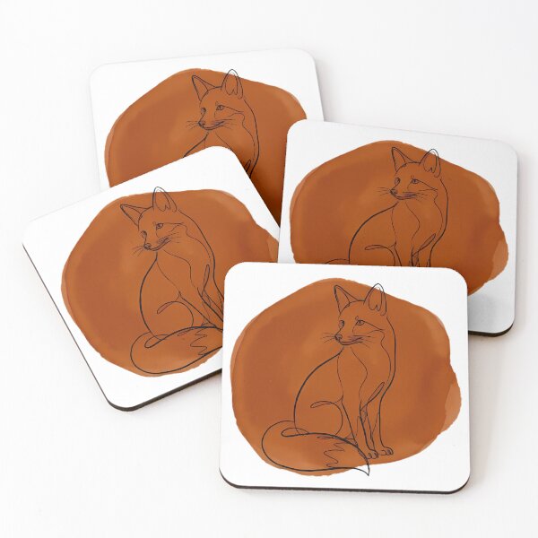 Item preview, Red Fox Boho Line Art Woodland Animal Lover Gift designed and sold by GTFullShop.