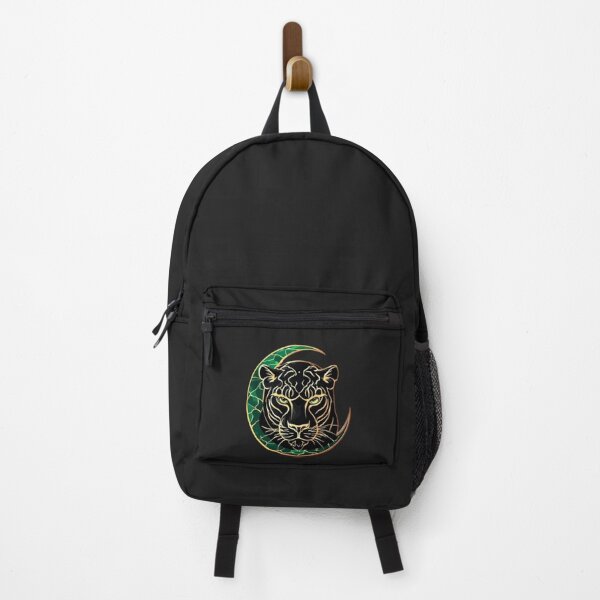 Item preview, Elegant Black Panther & Crescent Moon | Premium emblem logo designed and sold by Shift-Bloom.