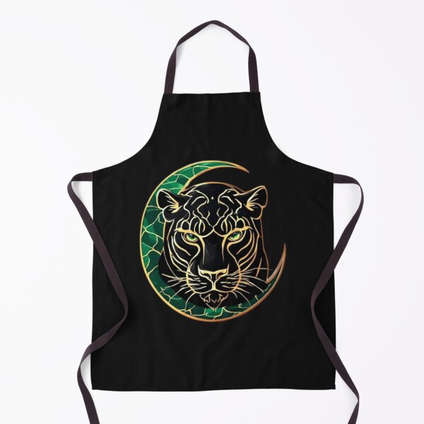 Item preview, Elegant Black Panther & Crescent Moon | Premium emblem logo designed and sold by Shift-Bloom.