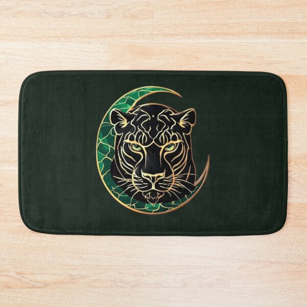 Item preview, Elegant Black Panther & Crescent Moon | Premium emblem logo designed and sold by Shift-Bloom.