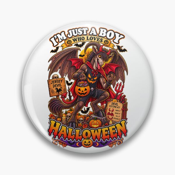 Item preview, ⭐ CRYPT OR TREAT COLLECTION - CRYPTID - JERSEY DEVIL IN DEVIL COSTUME - BOY - New Jersey Pine Barrens designed and sold by WheelieGdArt.