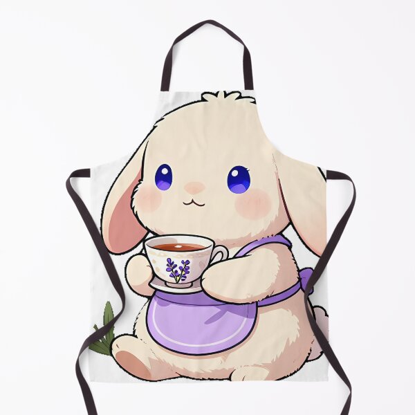 Artikelvorschau, Niedliches, flauschiges Hasen-Barista-Symbol mit Lavendel-Earl-Grey-Tee entworfen und verkauft von pumsquare.